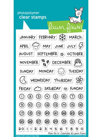 Lawn Fawn - Plan On It: Calendar Clear Stamp